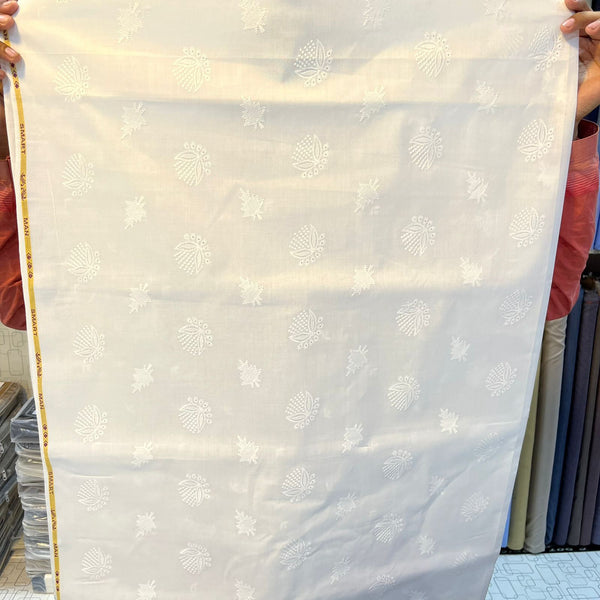 Cotton chicken Embroidery By G Dot Fabric